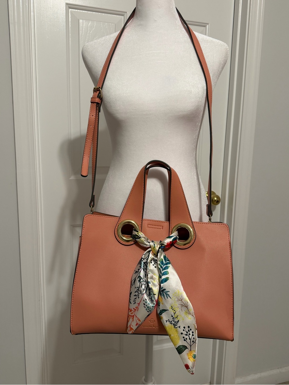 Nanette Lepore Nicola Satchel with Floral Scarf Accent